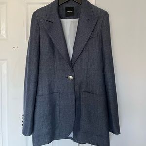 Smythe Birkin Blazer in Blue Herringbone